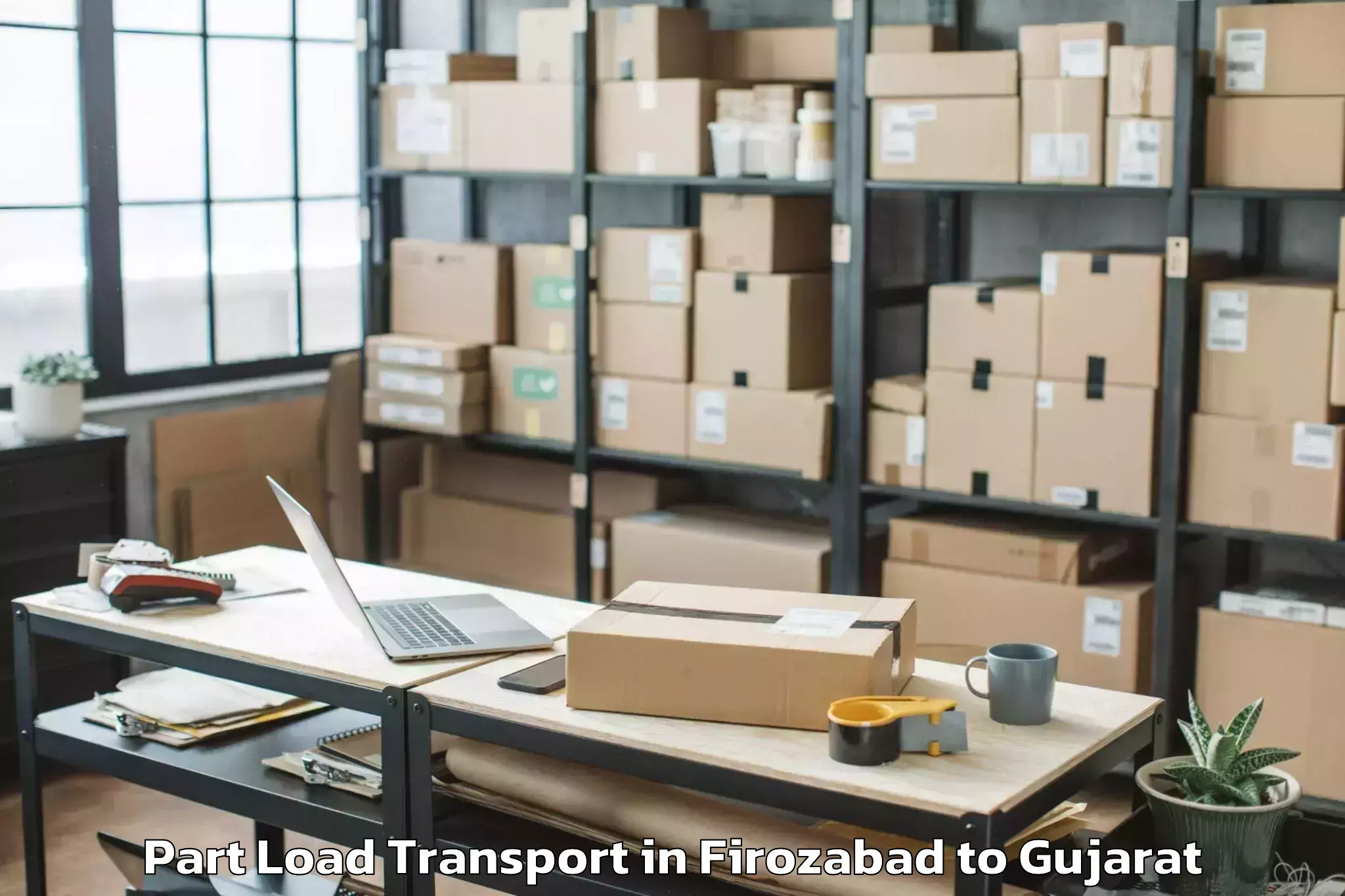 Quality Firozabad to Devgadh Bariya Part Load Transport